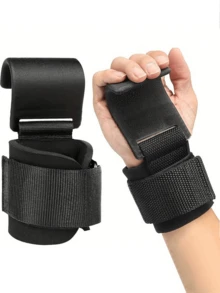 1 Cặp móc đeo cổ tay dày dặn, móc nâng tạ unisex kèm dây đeo hỗ trợ cổ tay, băng quấn cổ tay bằng neoprene dày 8mm, thích hợp cho tập luyện sức mạnh và tập xà đơn. - Nhiều màu - Xem 3