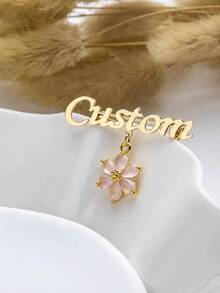 Customized Butterfly & Flower Brooch Pendant, Customized Groomsman & Bridesmaid Gift, Customized Wedding Attire, Valentine's Day Gift, Single Party Gift, Sister Gift, Couple & Mother Of The Groom Stainless Steel Jewelry Brooch Pendant - Item 8 - View 6