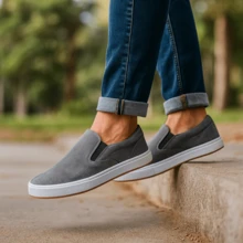 Polo Ocean Men's Slip On Sneakers – Casual Style And Comfort - Xám - Xem 7