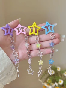 1 szt. Y2K Dopamina Holograficzna Gwiazda Motyl Dekoracja Włosów Spinka, Estetyczny Styl Wróżki, Nadaje Się Jako Prezent Dla Przyjaciół, Impreza i Dekoracja Zewnętrzna