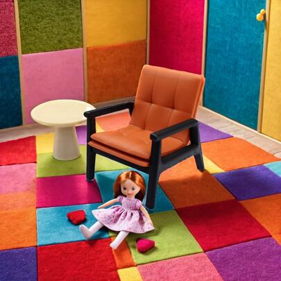 2pcs/1pc休闲椅模型，边桌模型，娃娃屋客厅家具，娃娃屋装饰家具，1:12娃娃屋家具模型，复古意式沙发椅，迷你休闲椅，微型椅子，微场景摄影道具