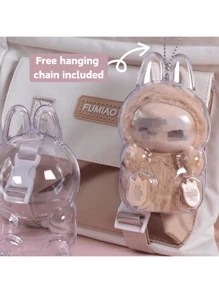 Estuche protector de acrílico Labubuu, caja de exhibición transparente - Cubierta de exhibición para colocar y sentar labulabu, coleccionables, accesorios de figura (figura no incluida), regalos para mujeres