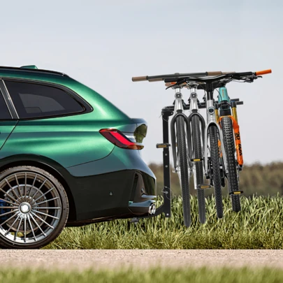 Fahrradträger für 2/4 Fahrräder, Kfz-Fahrradträger mit Anhängerkupplungsspanner, Gurte, für Autos, LKWs, SUVs und Minivans, Einfach zu montieren und zu verwenden