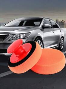Set d'éponges de cirage et de polissage en polyuréthane multifonctionnel pour voiture, kit d'applicateur de cire de soin automobile manuel avec poignée, fournitures de nettoyage et d'entretien pour le lavage de voiture