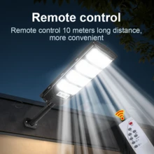 Đèn năng lượng mặt trời siêu mạnh 90000LM Đèn pha công suất cao 400W với đèn tường sân trong cảm ứng Đèn ngoài trời chống nước - màu đen - Xem 7