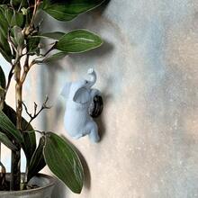 1个可爱攀爬大象花盆抱枕树脂悬挂杯大象雕像装饰，适用于家居花园围栏阳台露台草坪庭院雕塑和雕像 - 彩色 - 查看 8