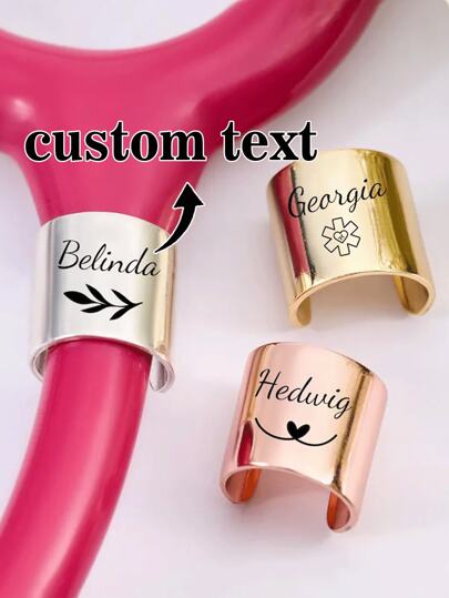 Customized Stethoscope Name Charm, Stethoscope Name Tag With Birth Flower, Stethoscope ID Tag, Nurse Graduation Gift, Nursing Student Gift