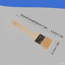 4.7厘米宽木柄软毛羊毛油漆刷，适用于水性和油性涂料