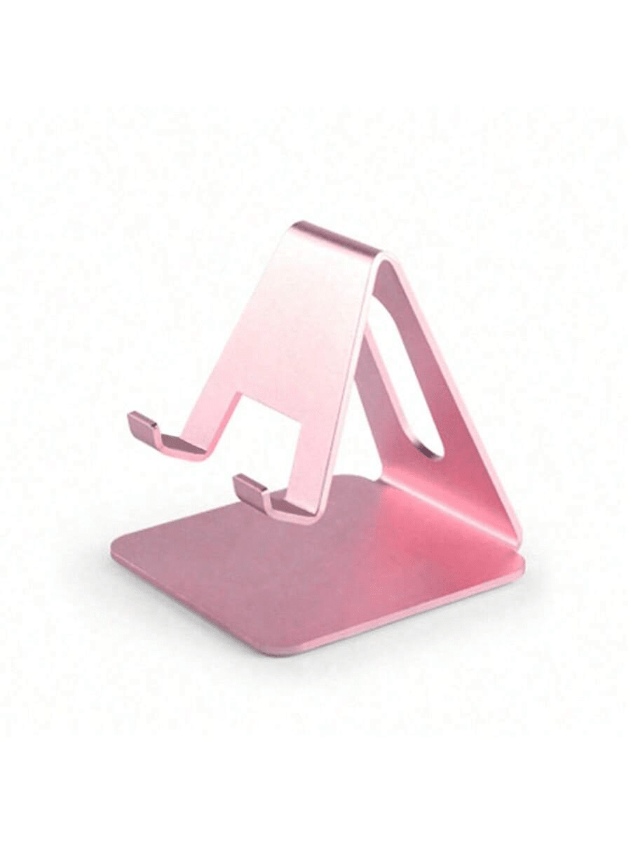 1pc Pink Aluminum Alloy Slouchy Desk Mount Holder Stand For Phones & Tablets Compatible With IPhone, Android Phone, Gift For Birthday, Family, Friends Phone Holder, Phone Stand, Phone Accessories