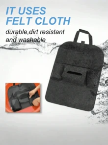 Universal Car Seat Back Bag – Durable Felt Hanging Storage Bag With Large Capacity & Multiple Compartments, Easy Headrest Mounting, Washable & Reusable Design, Perfect For Phones, Tablets, Chargers & Travel Essentials, Ideal For Family Trips Or Daily Commutes
