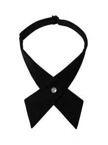 1 Stück Herren Krawattenkreuz, einfarbige formelle Fliege, geeignet für Campus, Gastgeberei, Bankette und andere Anlässe