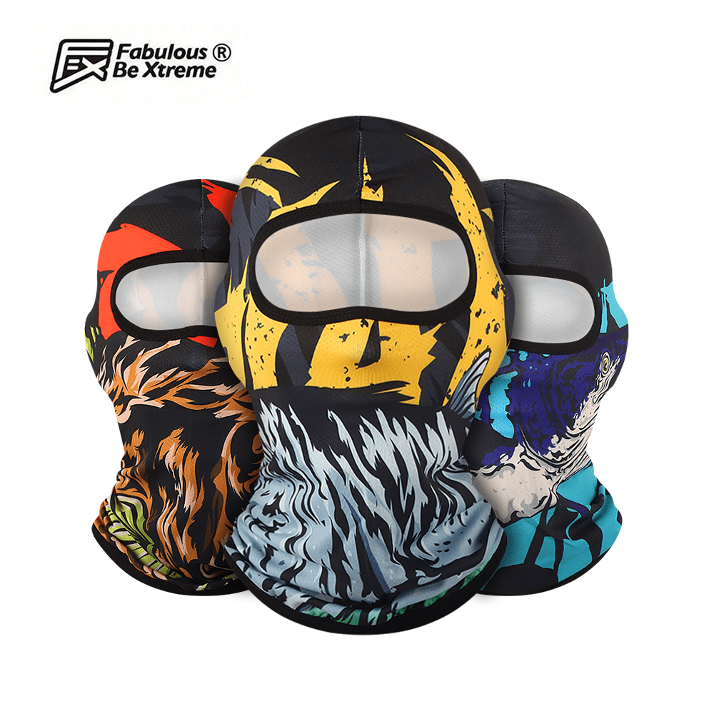 Fabulous Be Xtreme Proteção Solar para Rosto de Pesca, Gorro Balaclava Fashionable com Estampa de Peixe para Pesca no Mar, Máscara Facial Essencial para Pesca de Viagem, Absorvente de Umidade e Respirável