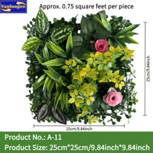 1 pieza Planta artificial decorativa para exteriores de 25cm*25cm/9.84pulg*9.84pulg, follaje artificial para exteriores, decoración de boda, decoración del hogar, decoración de pared, planta artificial, césped, flores artificiales, apta para decoración de bodas, decoración del hogar, decoración de exteriores