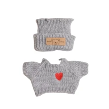 [Clothes Only] 1st/2nd Generation Blind Box Labulabu Party Figurine Clothes - Labulabu Heart Sweater, Bear Logo Hat (Doll Not Included) - Multicolor - View 12