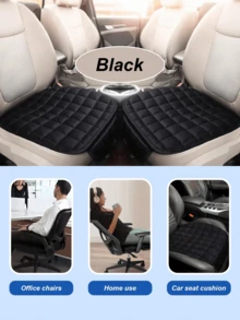 1件装一体式开放式靠背毛绒汽车座椅垫 - 采用透气记忆海绵面料制成，四季皆宜，极其舒适；防滑橡胶底座；适用于所有轿车、SUV、卡车和办公椅；附带收纳袋；可机洗且经久耐用。