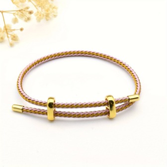 Bracelet en fil d'acier réglable avec fermoir en huit