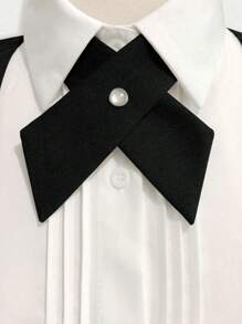 1 Stück Herren Krawattenkreuz, einfarbige formelle Fliege, geeignet für Campus, Gastgeberei, Bankette und andere Anlässe