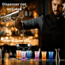 Verres à vin personnalisés, verres à shot en plastique personnalisés, verres à shot personnalisés pour 18e/21e anniversaire, fêtes d'anniversaire, convient pour les bars, les clubs, les restaurants, logos de marque personnalisés, boissons alcoolisées et boissons d'été et d'hiver - multicolore - Voir 5