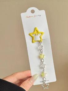 1 szt. Y2K Dopamina Holograficzna Gwiazda Motyl Dekoracja Włosów Spinka, Estetyczny Styl Wróżki, Nadaje Się Jako Prezent Dla Przyjaciół, Impreza i Dekoracja Zewnętrzna