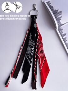 1 pieza Cadena tipo cintura con estampado de flor de anacardo estilo Hip-Hop, accesorio de decoración de cadena para pantalones de moda callejera, regalo del Día del Padre para hombres y estudiantes