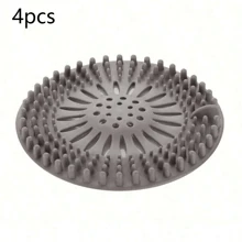 1pc/2pcs/3pcs/4pcs Silicone Shower Drain Hair Catcher, Anti-Clog Sink Strainer, Deodorizing Drain Filter, Kitchen Sink Hair Stopper, Prevent Sewer Clogs