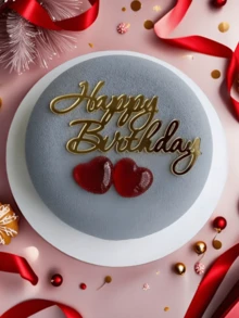 1个“生日快乐”PMMA蛋糕装饰插牌，现代字母设计，适用于生日派对、圣诞节、生日蛋糕礼品塔，可用于生日派对装饰、圣诞节、蛋糕装饰、蛋糕插牌、烘焙用品、厨房必备品、烘焙装饰、烘焙用品、蛋糕用品、节日礼物、节日礼品、装饰品 - Style L - 查看 3