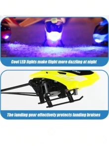 1Pc Remote Controlled Helicopter Toy, Induction Suspended Helicopter With Lights, Rechargeable Flight Toy Mini RC Helicopter Rechargeable Light Suspended Helicopter