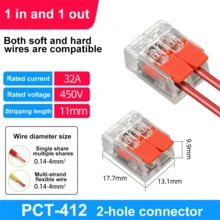 80pcs/40pcs/30pcs/20pcs Electrical Quick Connectors, Lever Wire Nut Connector Terminal Combo Kit, DIY Wire Connectors (28-12 AWG), 2/3/4/5 Port Push-In Electrical Connecting Terminals, Plug-In Terminal Blocks, Mini Quick Wire Connectors, Cable Lugs, 0.4-4.0mm - Orange - View 9