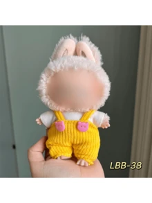 17厘米毛绒玩偶服装套装（仅衣服）适合第一代和第二代ForLABUBU毛绒玩偶，坐姿派对服装，（不含鞋子）