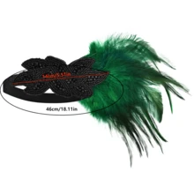 1 pezzo Fascia per capelli vintage da donna stile anni '20 Charleston Flapper, accessorio per mascherata/festa serale - Multicolore - Visualizzare 2
