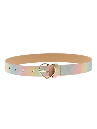 1 pièce Ceinture de taille pour enfants avec boucle en forme de cœur, cadeau décontracté mignon en couleurs contrastées, convient pour une utilisation extérieure et quotidienne