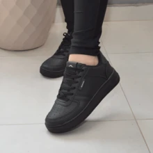 Air Casual Sneakers Women's Men's 34 To 43 Various Colors Soft Leather Comfortable - màu đen - Xem 2