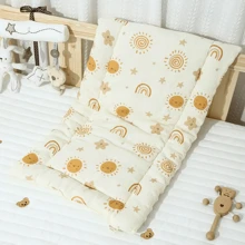 وسادة مقعد عربة الأطفال قطعة واحدة، وسادة قطنية ناعمة ومريحة بطباعة كرتونية، بطانة قطنية سميكة لعربة الأطفال، مناسبة للاستخدام اليومي والتسوق، لجميع الفصول