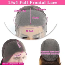 Highlight Lace Front Bob Wig Human Hair 14 Inch Ombre Honey Blonde 13x4 Hd Lace Front Wigs Human Hair Pre Plucked Middle Part 4/27 Colored Lace Frontal Wigs - S4/27 - 查看 5