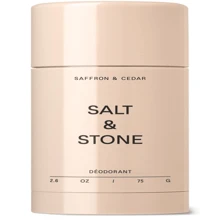 Desodorante SALT & STONE | Desodorante natural extra fuerte para mujeres y hombres | Sin aluminio con extractos de algas marinas, manteca de karité y probióticos (Rosa negra y oud - 26 fl oz)
