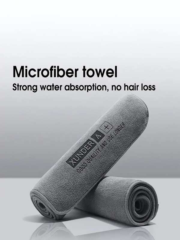 1 Ultra Soft Ultra-Fine Fiber Car Wash Towel, Quick Drying Absorbent Cleaning Cloth, Used For Car Details And Polishing, Polyester Fiber, No Charge, No Battery Required