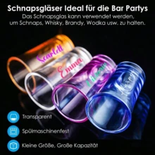 Verres à vin personnalisés, verres à shot en plastique personnalisés, verres à shot personnalisés pour 18e/21e anniversaire, fêtes d'anniversaire, convient pour les bars, les clubs, les restaurants, logos de marque personnalisés, boissons alcoolisées et boissons d'été et d'hiver - multicolore - Voir 4