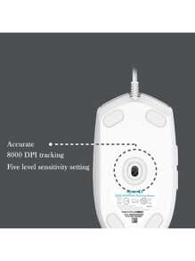 Logitech Wired Mouse G102 Mechanical Esports Lightweight, RGB Lighting Effects, Portable, Classic Design, Comfortable Grip, Suitable For Medium & Small Hands, White