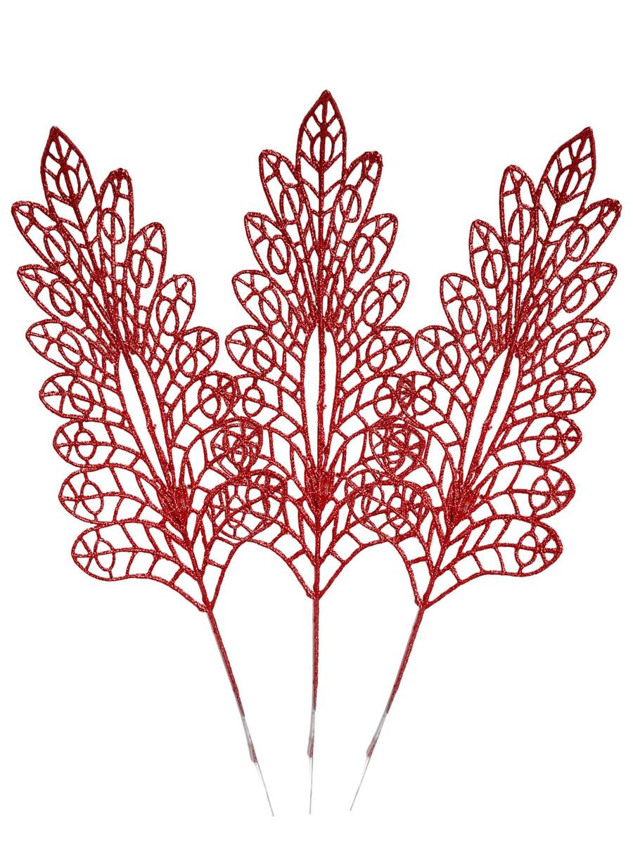 1/4/8PCS Artificial Sparkling Glitter 48cm Plants, Christmas Tree Decorations And Ornaments For Festival Wedding Party Home Indoor Dining Table, Room, Bedroom Decoration, Gift, Wreath, Rattan Diy Decoration Accessories, Christmas Tree And Christmas Plant Decor Home Decor Christmas Decorations