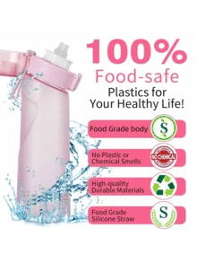 1 pièce Bouteille d'eau de 650 ml avec 1 capsule aromatique aléatoire, bouteille d'eau parfumée avec 0 sucre et 0 calorie, bouteille d'eau potable portable, idéal pour les anniversaires, Pâques, la Fête des mères, le fitness, la course, les activités en extérieur