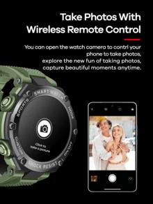 REMAX ساعة ذكية ريماكس بشاشة AMOLED ملونة مقاس 1.43 بوصة، مع واجهات ساعة متعددة مدمجة، شاشة تعمل باللمس بسطح منحني، تدعم العديد من اللغات، متوافقة مع أجهزة /Android/iOS، إجراء/استقبال المكالمات، مع وظيفة المكالمات، إشعارات الرسائل، قياس معدل ضربات القلب، تتبع النوم، عداد الخطوات، أوضاع رياضية، هدية مناسبة للرجال والنساء والأصدقاء وأعياد الميلاد