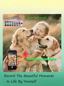 一套定制的自己上色的办公室装饰画，记录生活中的美好瞬间，学校用品，回到学校 - No Frame - 查看 1