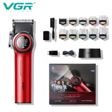 Cortadora de pelo eléctrica VGR, alta potencia 9000 RPM, velocidad inalámbrica ajustable, pantalla digital, recortadora de pelo manual, regalo navideño, cortadora de pelo para hombres V-001 - Multicolor - Ver 14