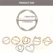 8pcs Heart & Asymmetrical Designed Fastening Button Set,Versatile Fashion Accessory For Casual & Formal Wear