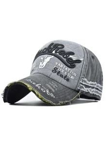 1 sztuka Czarna haftowana czapka baseballowa Rebel, zabytkowa zmywalna czapka, modna codzienna czapka przeciwsłoneczna