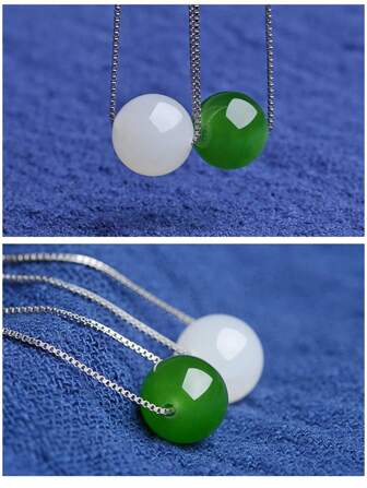 Natural Jade Beads 12mm Original Design DIY Necklace, Simple & Stylish Choker