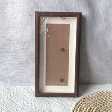 简约木质长方形创意立体桌上木质相框字画名言复古相框