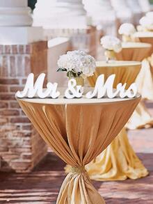 1 Bộ chữ trang trí bằng gỗ, "MR&MRS", dùng để bàn, làm logo, bảng trang trí, trang trí tiệc cưới, trang trí nhà cửa, phụ kiện chụp ảnh cưới, bảng trang trí bàn cưới, phụ kiện cưới ngoài trời. - trắng - Xem 8