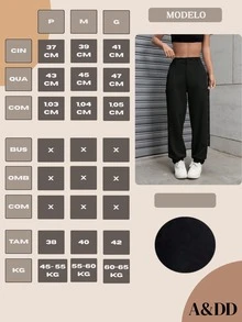 Women Pants - 黑色 - 查看 7