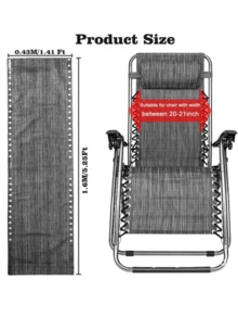通用替换布适用于零重力椅露台休闲沙发躺椅所有标准吊带椅 63x17 英寸